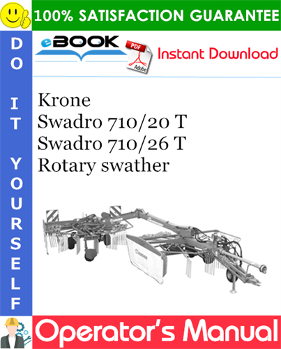 Krone Swadro 710/20 T, Swadro 710/26 T Rotary swather