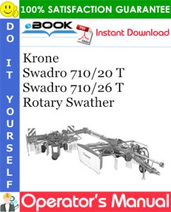 Krone Swadro 710/20 T, Swadro 710/26 T Rotary Swather