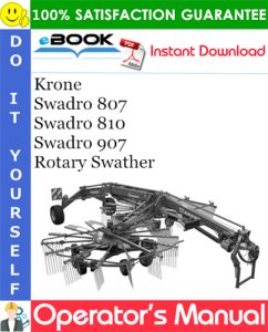 Krone Swadro 807, Swadro 810, Swadro 907 Rotary Swather