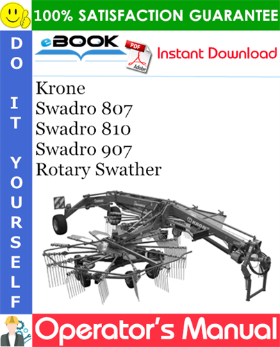 Krone Swadro 807, Swadro 810, Swadro 907 Rotary Swather