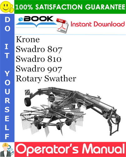 Krone Swadro 807, Swadro 810, Swadro 907 Rotary Swather