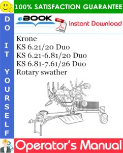 Krone KS 6.21/20 Duo, KS 6.21-6.81/20 Duo, KS 6.81-7.61/26 Duo Rotary swather