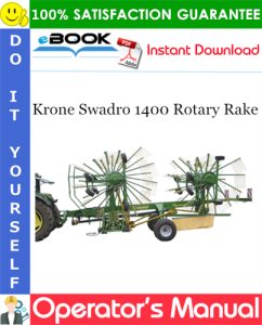 Krone Swadro 1400 Rotary Rake Operator's Manual