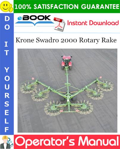 Krone Swadro 2000 Rotary Rake Operator's Manual