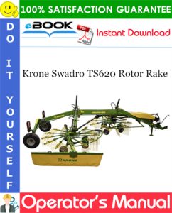Krone Swadro TS620 Rotor Rake Operator's Manual