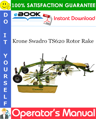 Krone Swadro TS620 Rotor Rake Operator's Manual