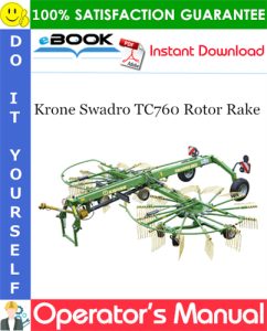 Krone Swadro TC760 Rotor Rake Operator's Manual