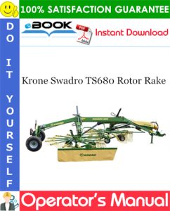 Krone Swadro TS680 Rotor Rake Operator's Manual