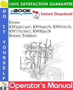Krone KW550/4x7, KW640/6, KW670/6, KW770/6x7, KW850/8 Rotary Tedders