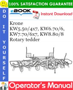 Krone KW5.50/4x7, KW6.70/6, KW7.70/6x7, KW8.80/8 Rotary tedder