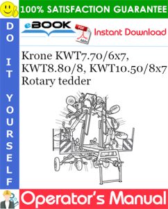 Krone KWT7.70/6x7, KWT8.80/8, KWT10.50/8x7 Rotary tedder