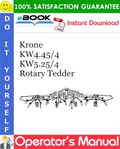 Krone KW4.45/4, KW5.25/4 Rotary Tedder Operator's Manual