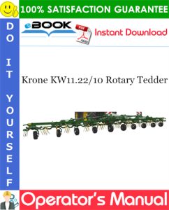 Krone KW11.22/10 Rotary Tedder Operator's Manual