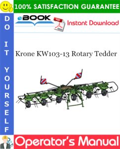 Krone KW103-13 Rotary Tedder Operator's Manual
