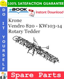 Krone Vendro 820 - KW103-14 Rotary Tedder Spare Parts Catalog