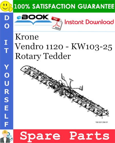 Krone Vendro 1120 - KW103-25 Rotary Tedder Spare Parts Catalog