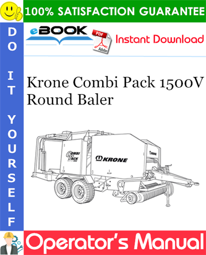 Krone Combi Pack 1500V Round Baler Operator's Manual