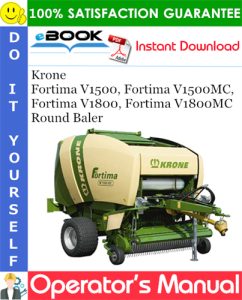 Krone Fortima V1500, Fortima V1500MC, Fortima V1800, Fortima V1800MC Round Baler
