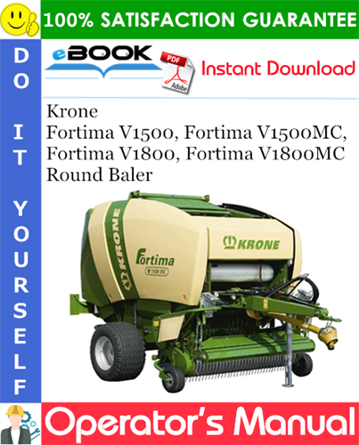 Krone Fortima V1500, Fortima V1500MC, Fortima V1800, Fortima V1800MC Round Baler