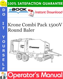 Krone Combi Pack 1500V Round Baler Operator's Manual