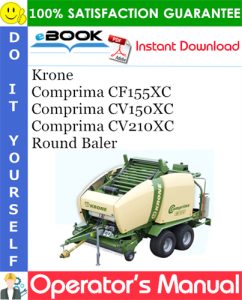 Krone Comprima CF155XC, Comprima CV150XC, Comprima CV210XC Round Baler
