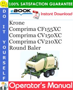 Krone Comprima CF155XC, Comprima CV150XC, Comprima CV210XC Round Baler