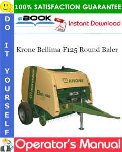 Krone Bellima F125 Round Baler Operator's Manual