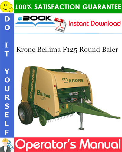 Krone Bellima F125 Round Baler Operator's Manual