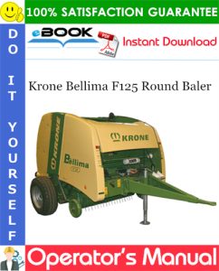 Krone Bellima F125 Round Baler Operator's Manual