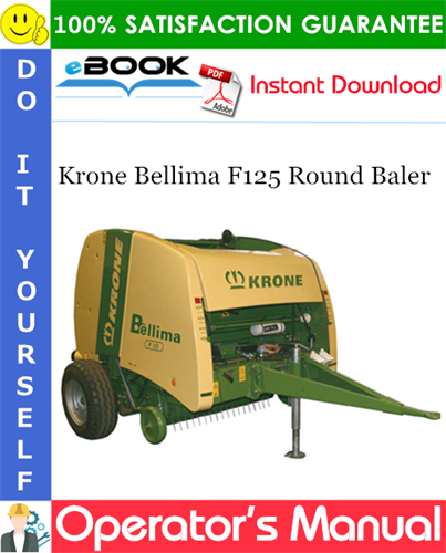 Krone Bellima F125 Round Baler Operator's Manual