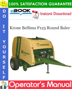 Krone Bellima F125 Round Baler Operator's Manual