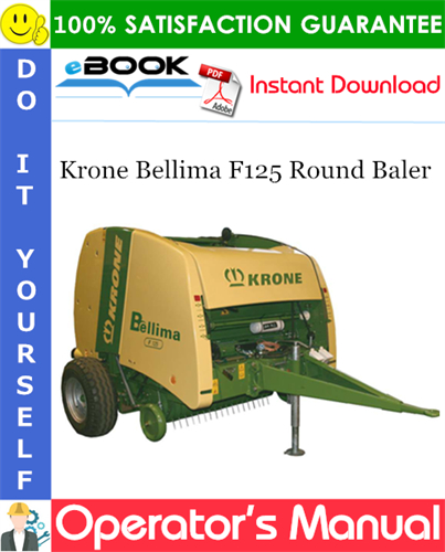 Krone Bellima F125 Round Baler Operator's Manual