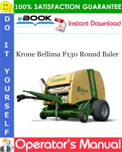 Krone Bellima F130 Round Baler Operator's Manual