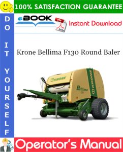 Krone Bellima F130 Round Baler Operator's Manual