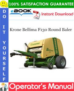Krone Bellima F130 Round Baler Operator's Manual