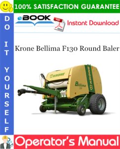 Krone Bellima F130 Round Baler Operator's Manual