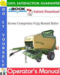 Krone Comprima F155 Round Baler Operator's Manual