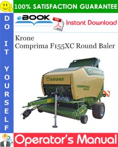 Krone Comprima F155XC Round Baler Operator's Manual