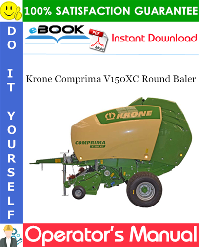 Krone Comprima V150XC Round Baler Operator's Manual