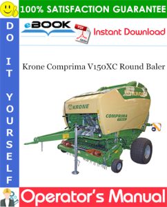 Krone Comprima V150XC Round Baler Operator's Manual