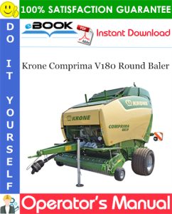 Krone Comprima V180 Round Baler Operator's Manual
