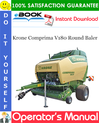 Krone Comprima V180 Round Baler Operator's Manual