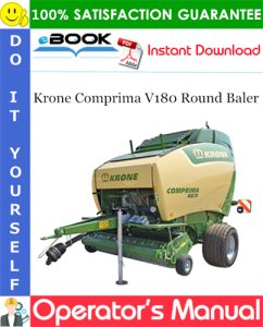 Krone Comprima V180 Round Baler Operator's Manual