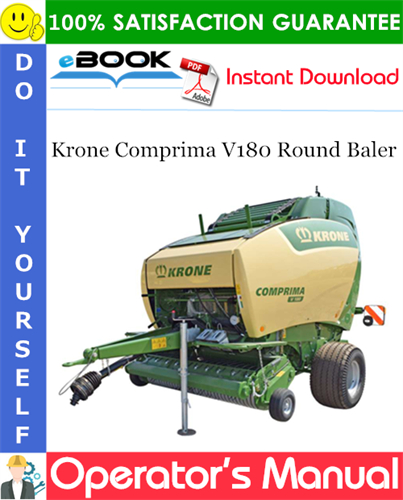 Krone Comprima V180 Round Baler Operator's Manual