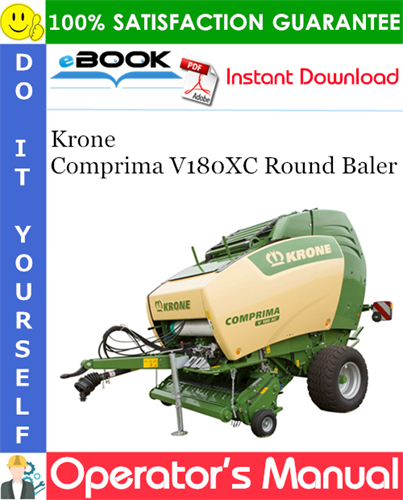 Krone Comprima V180XC Round Baler Operator's Manual