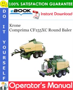 Krone Comprima CF155XC Round Baler Operator's Manual
