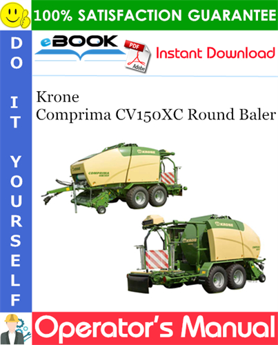 Krone Comprima CV150XC Round Baler Operator's Manual
