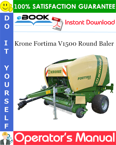 Krone Fortima V1500 Round Baler Operator's Manual