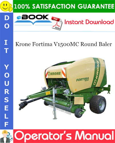 Krone Fortima V1500MC Round Baler Operator's Manual