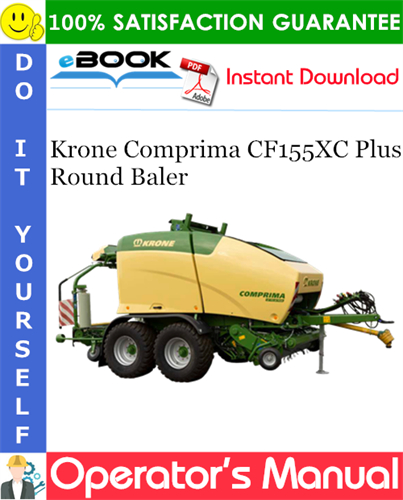 Krone Comprima CF155XC Plus Round Baler Operator's Manual